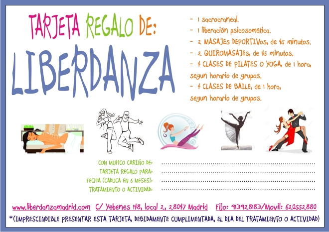 tarjeta regalo en color